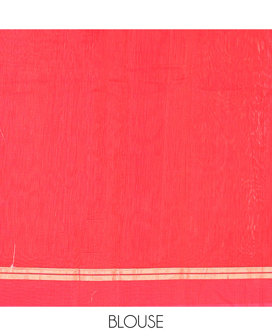 Blue Plain Silk Cotton Saree