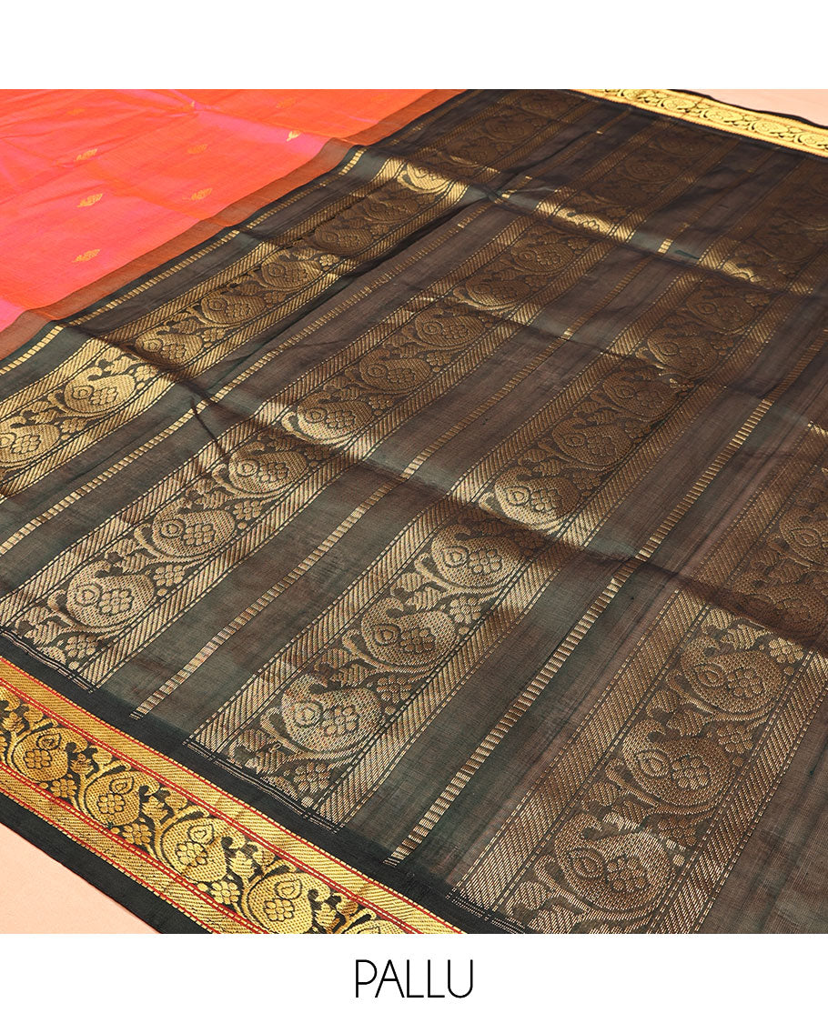 Pink Paisley Kuppadam Silk Saree