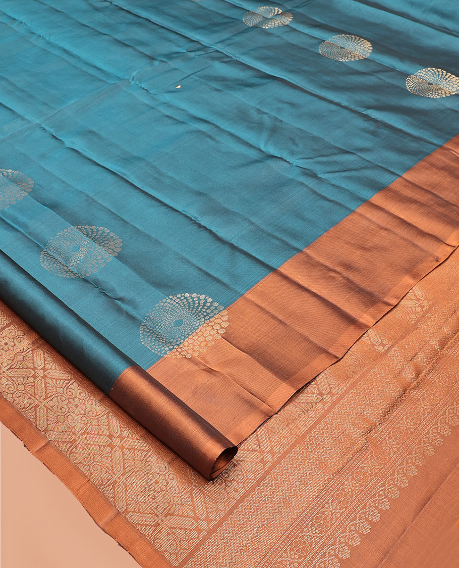 Blue Mayuri Lite Silk Mix Saree