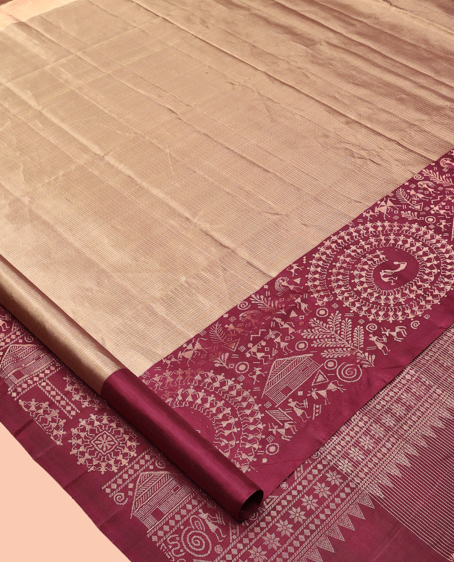 Brown Mayuri Soft Silk Saree
