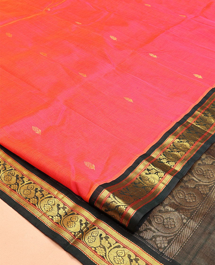 Pink Paisley Kuppadam Silk Saree