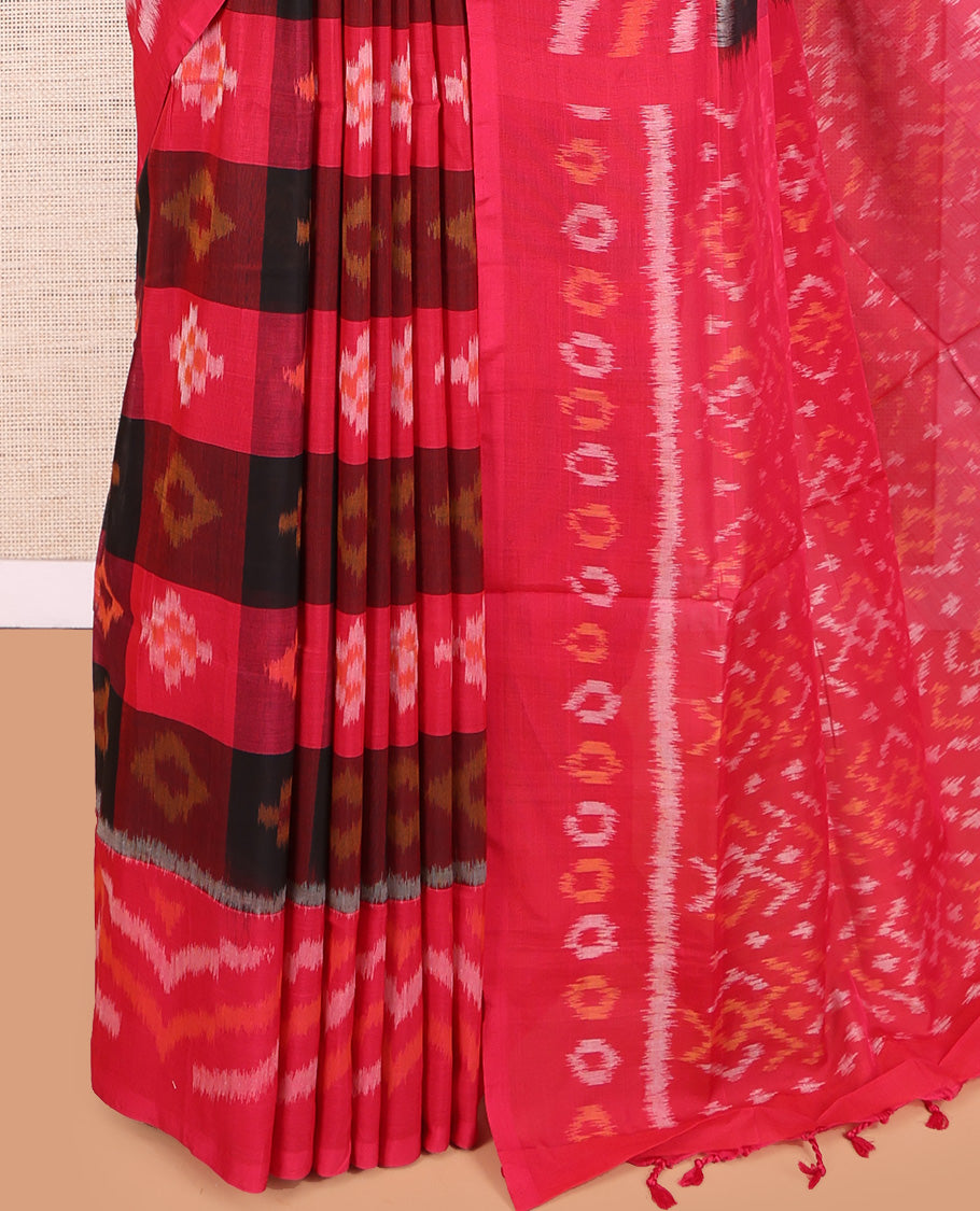 Multi-Color Pochampally Ikat Cotton Saree