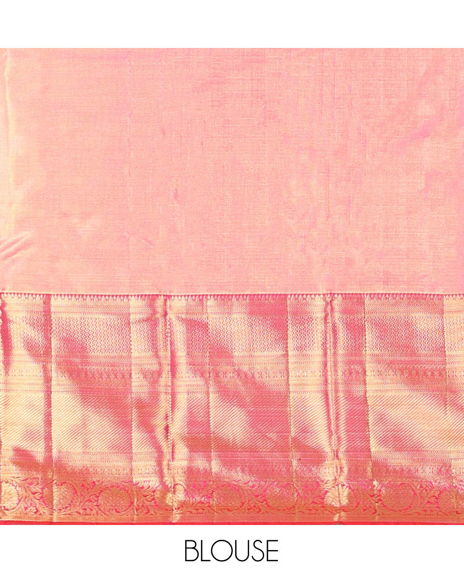 Pink Kanchipuram Tissue Silk Saree