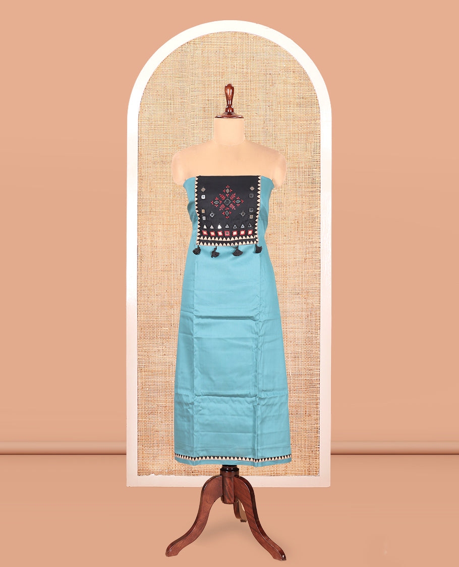 Sea Blue Material Chudidar Set
