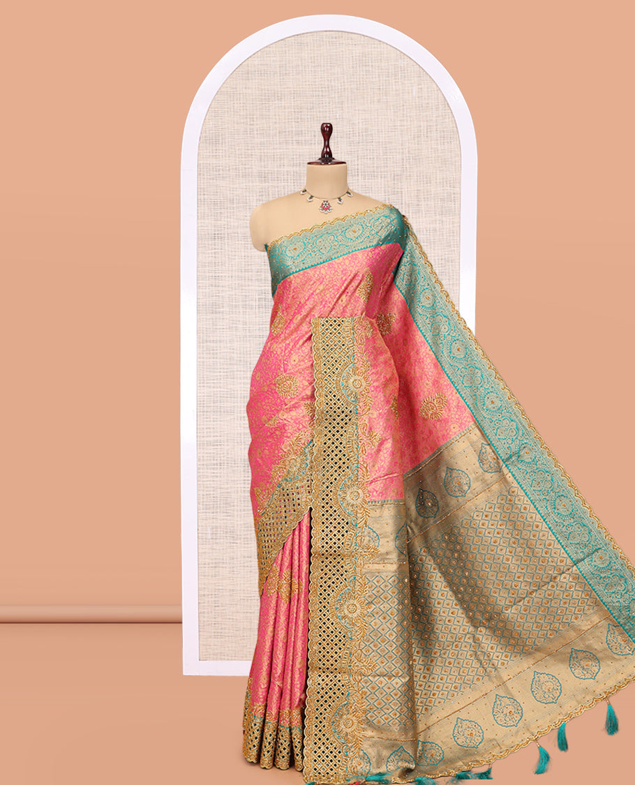 Pink Mysore Silk Saree