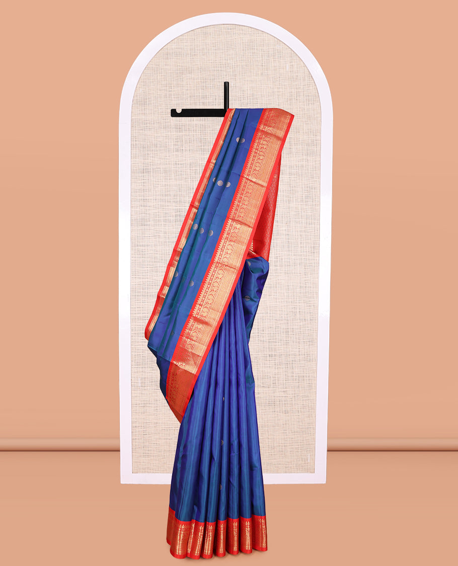 Blue Kanchipuram Silk Saree
