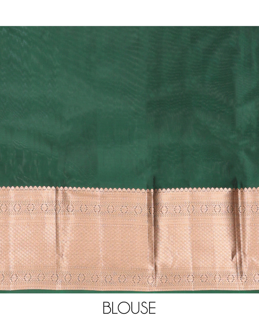Green Jacquard Kanchipuram Wedding Silk Saree