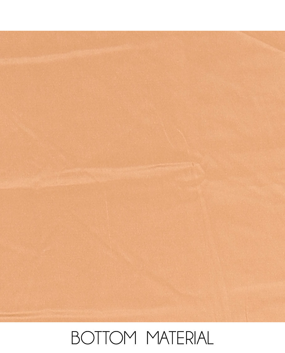 Chikku material chudidar set, intricately printed with original mirror work crepe top, Italian crepe bottom, and chinon digital print, mirror work dupatta