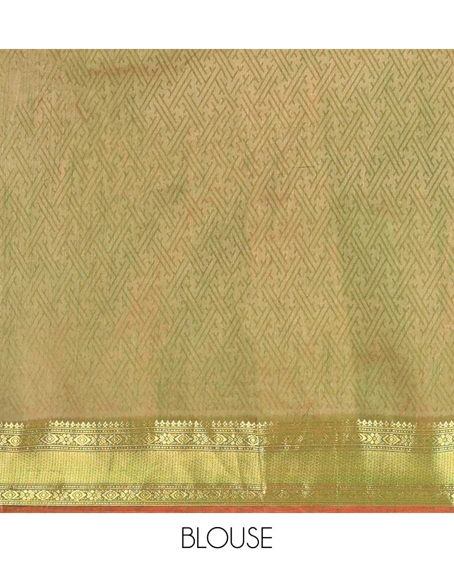 Pink Ikkat Design semi patalo saree with contrast traditional Border