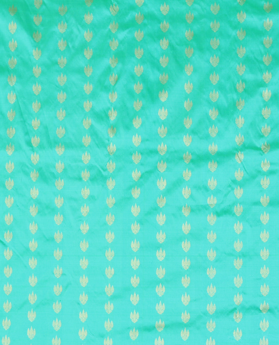 Blue Pure Silk Half Saree