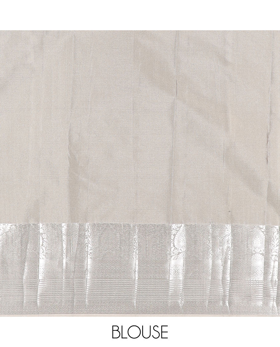 Maroon zari buttas budget silk saree, contrast traditional zari border, and pallu of jaal designs