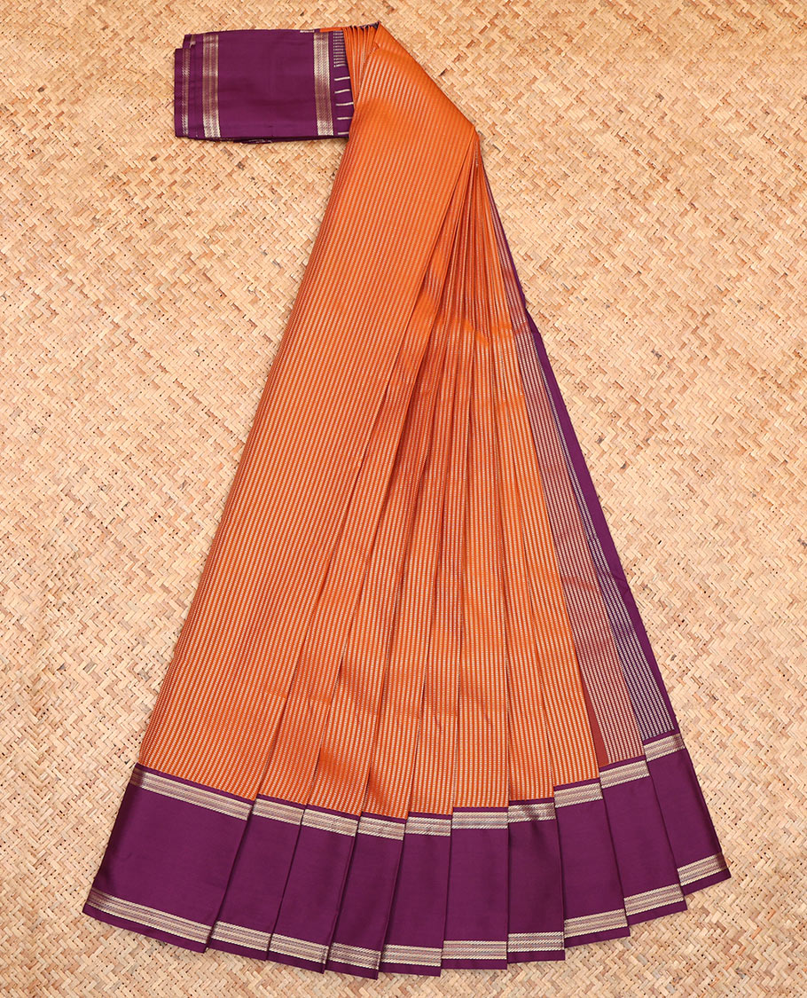 Orange Budget Silk Saree
