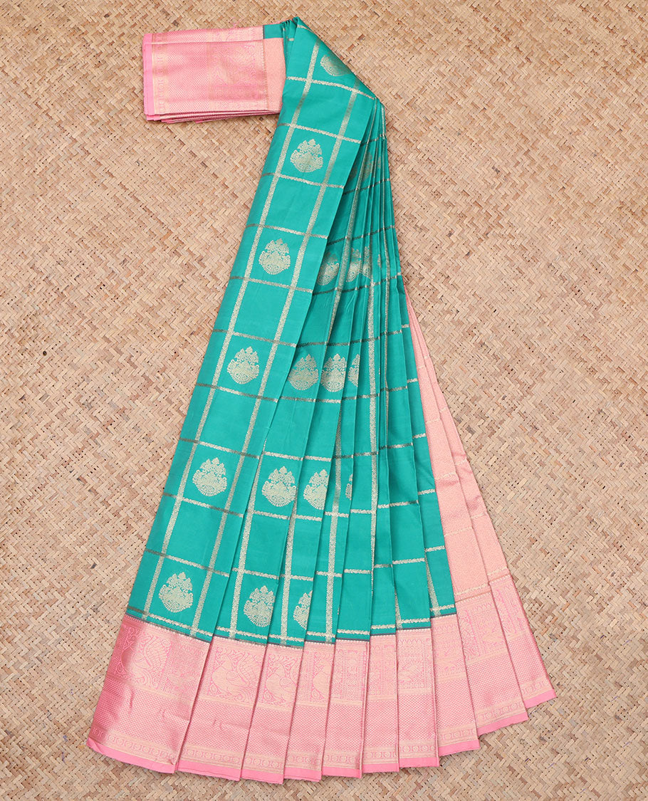 Green Zari Border Budget Silk Saree