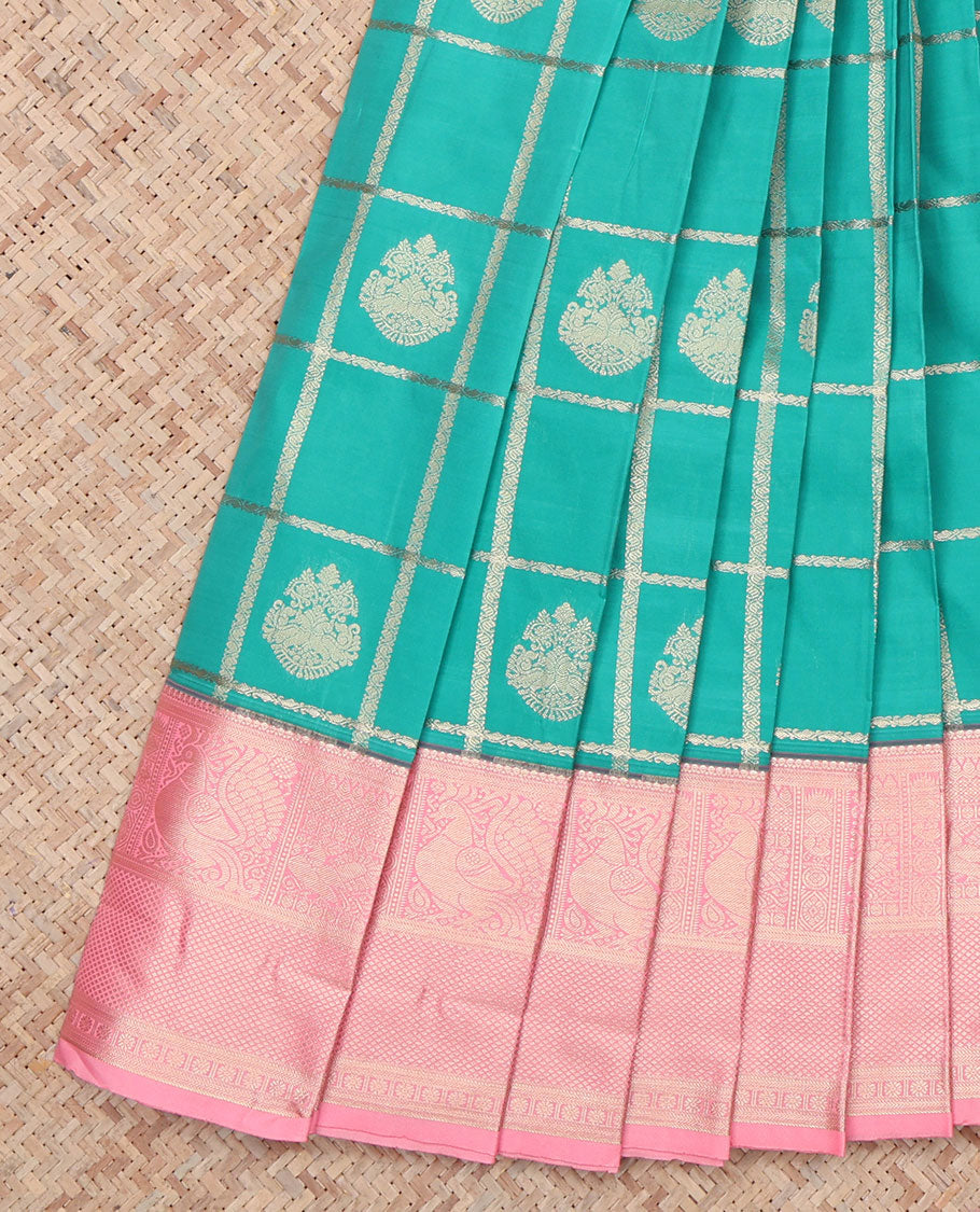 Green Zari Border Budget Silk Saree
