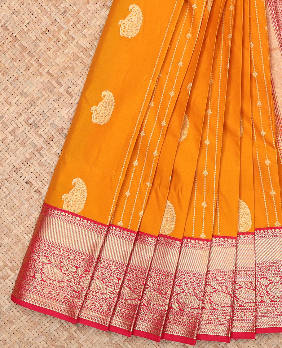 Orange Budget Silk Saree
