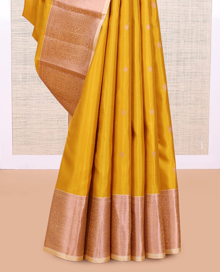 Yellow Kanchipuram Silk Saree