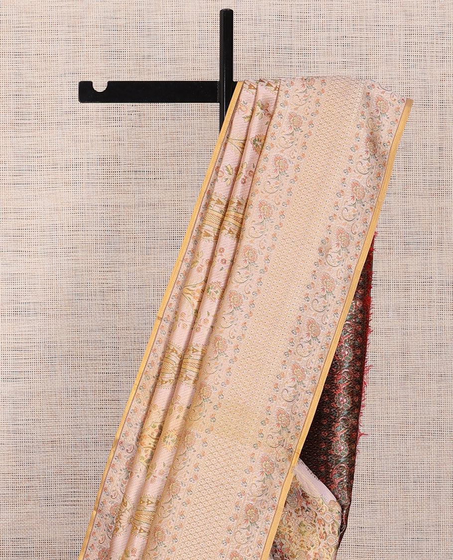 Off-White Kanchipuram Tissue Silk Saree