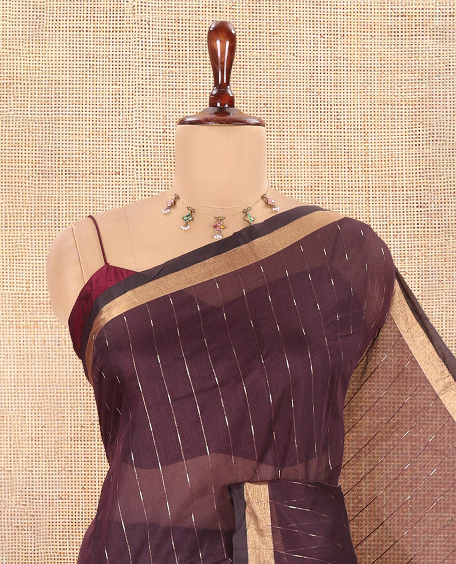 Wine Munga Cotton Saree
