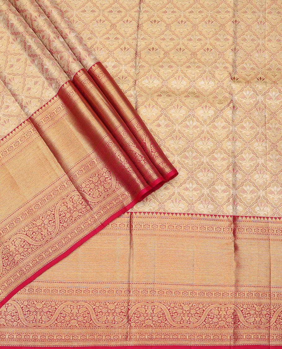 Sandal Pure Silk Half-Saree