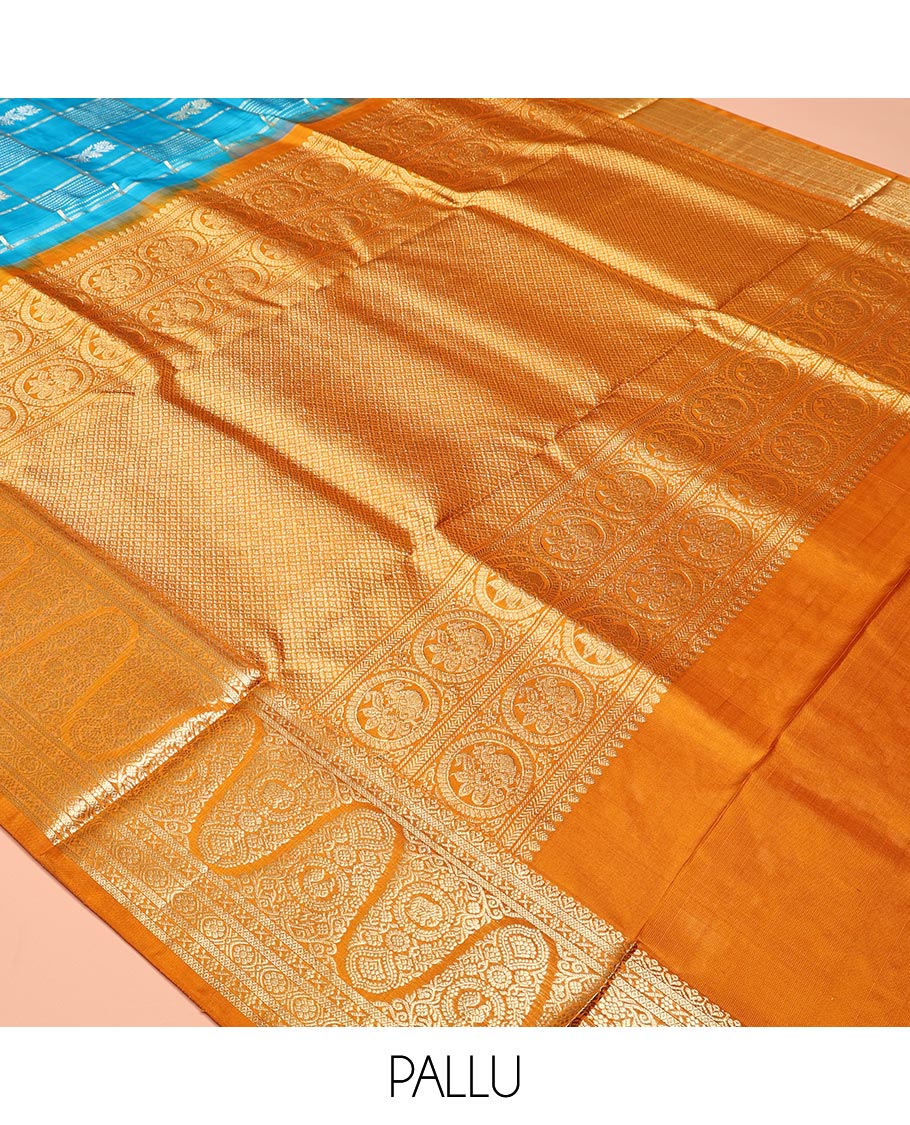 Blue Venkatagiri Silk Saree
