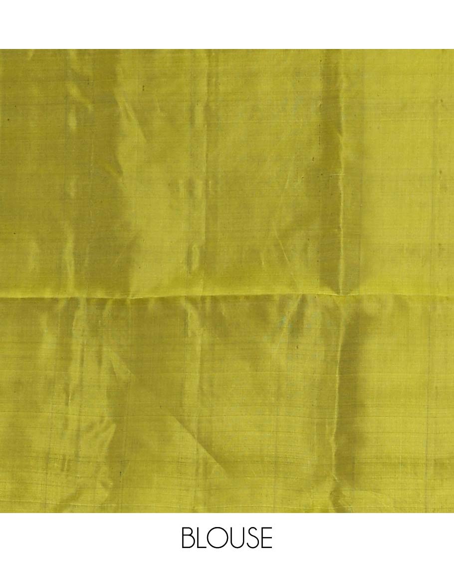 Purple zari design soft silk saree, contrast manga jhumka zari border, and zari striped pallu