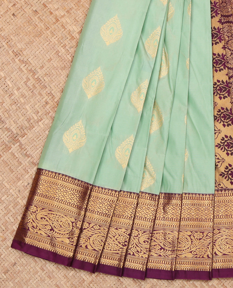 Pista Green Budget Silk Saree