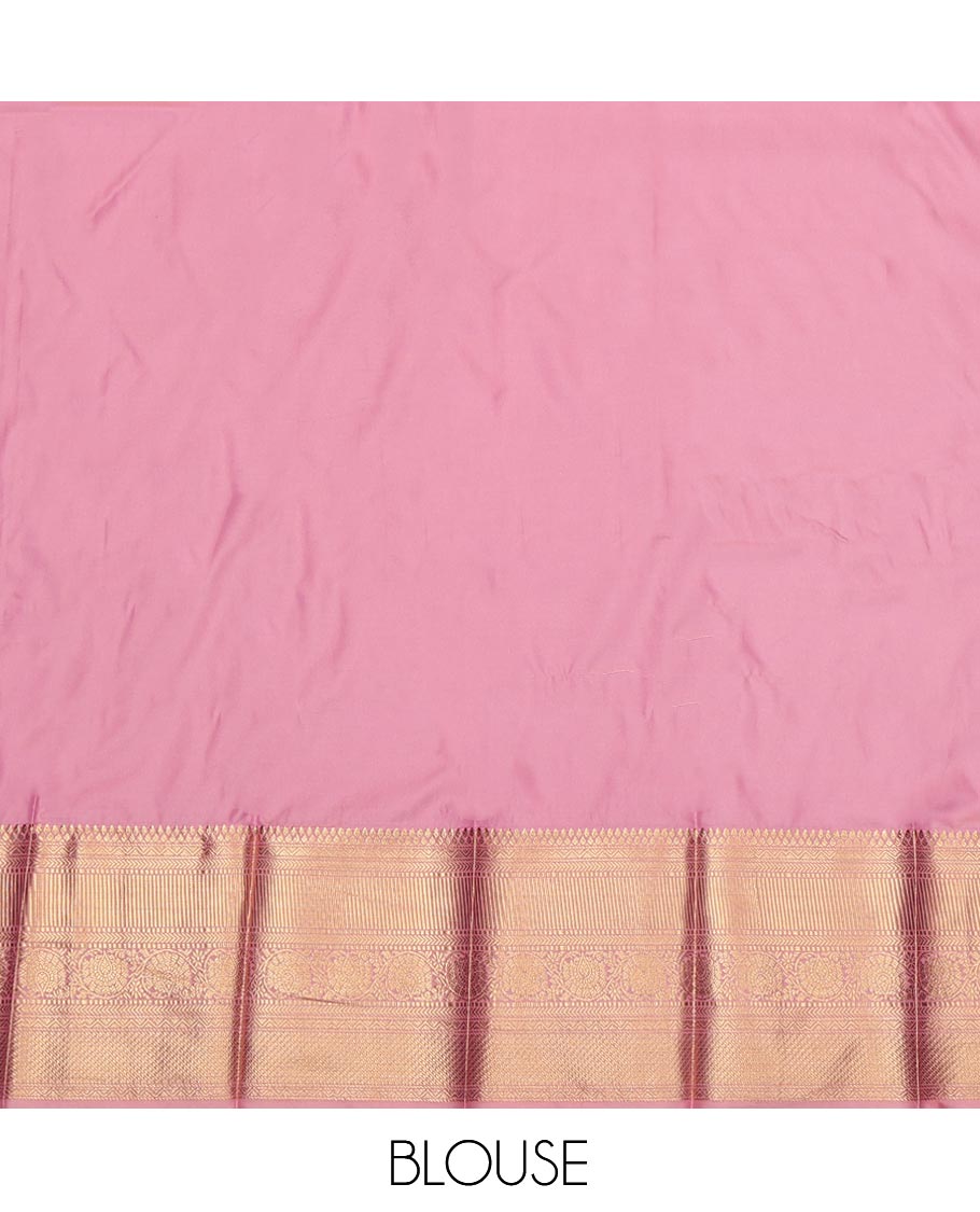 Yellow Budget Silk Saree, Mesmerized with Zari Jacquard Design, Complemented by Contrast Traditional Zari Border, Intricate Pallu, and Contrast Blouse