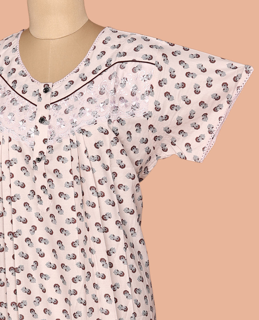 Off-White Cotton-Blended Nighty