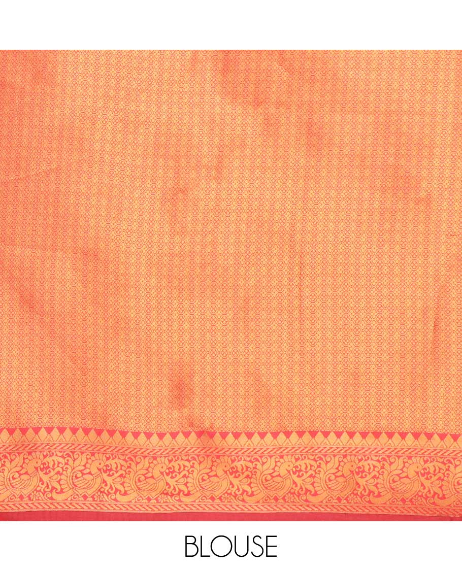 Bottle green mango butta zari design litchi soft silk saree with contrast bentex traditional border & rich weaving pallu along with brocade blouse