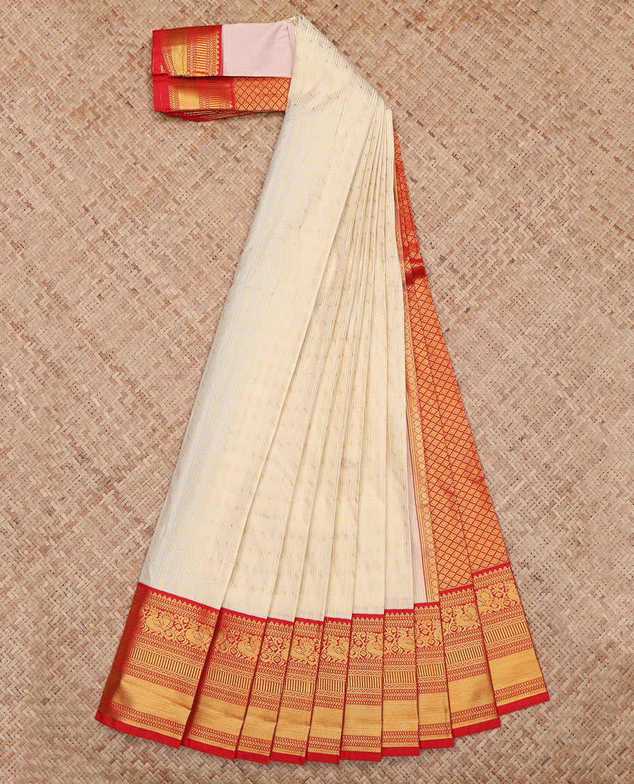 Cream Budget Silk Saree