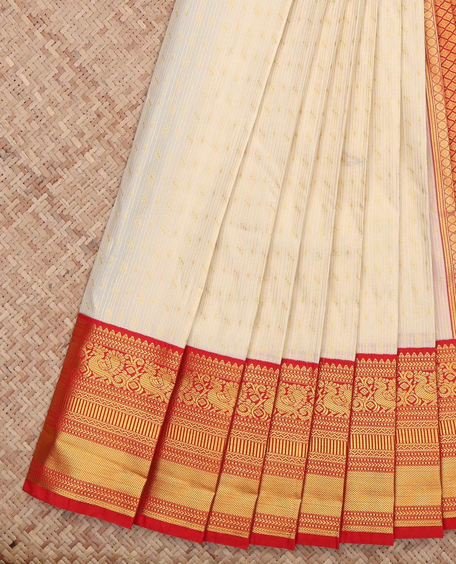 Cream Budget Silk Saree