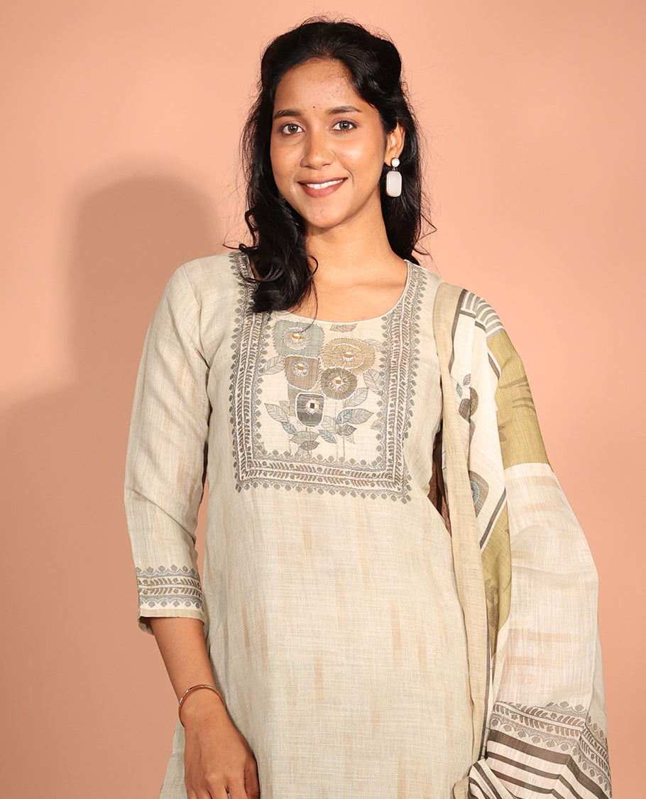 Sandal Cotton Readymade Suit