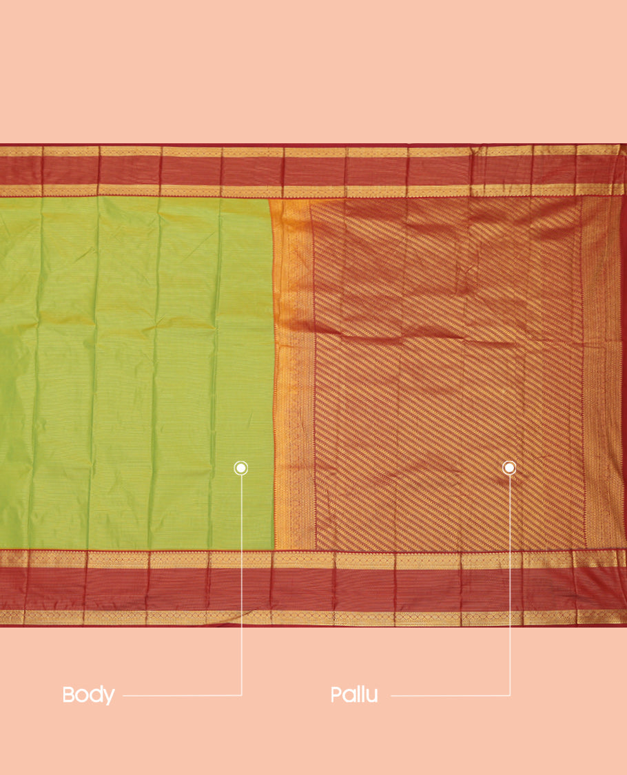 Leaf Green Budget Silk Saree