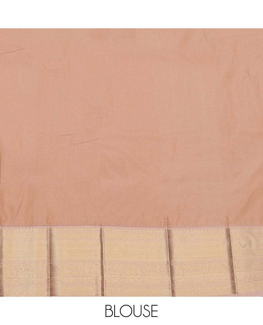 Blue Budget Silk Saree, Elevated with Zari Buttas Enclosed Checked Designs On Its Body, Complemented by Captivating Contrast Border of Traditional Zari Designs, Grand Pallu and Paired with a Contrast Blouse