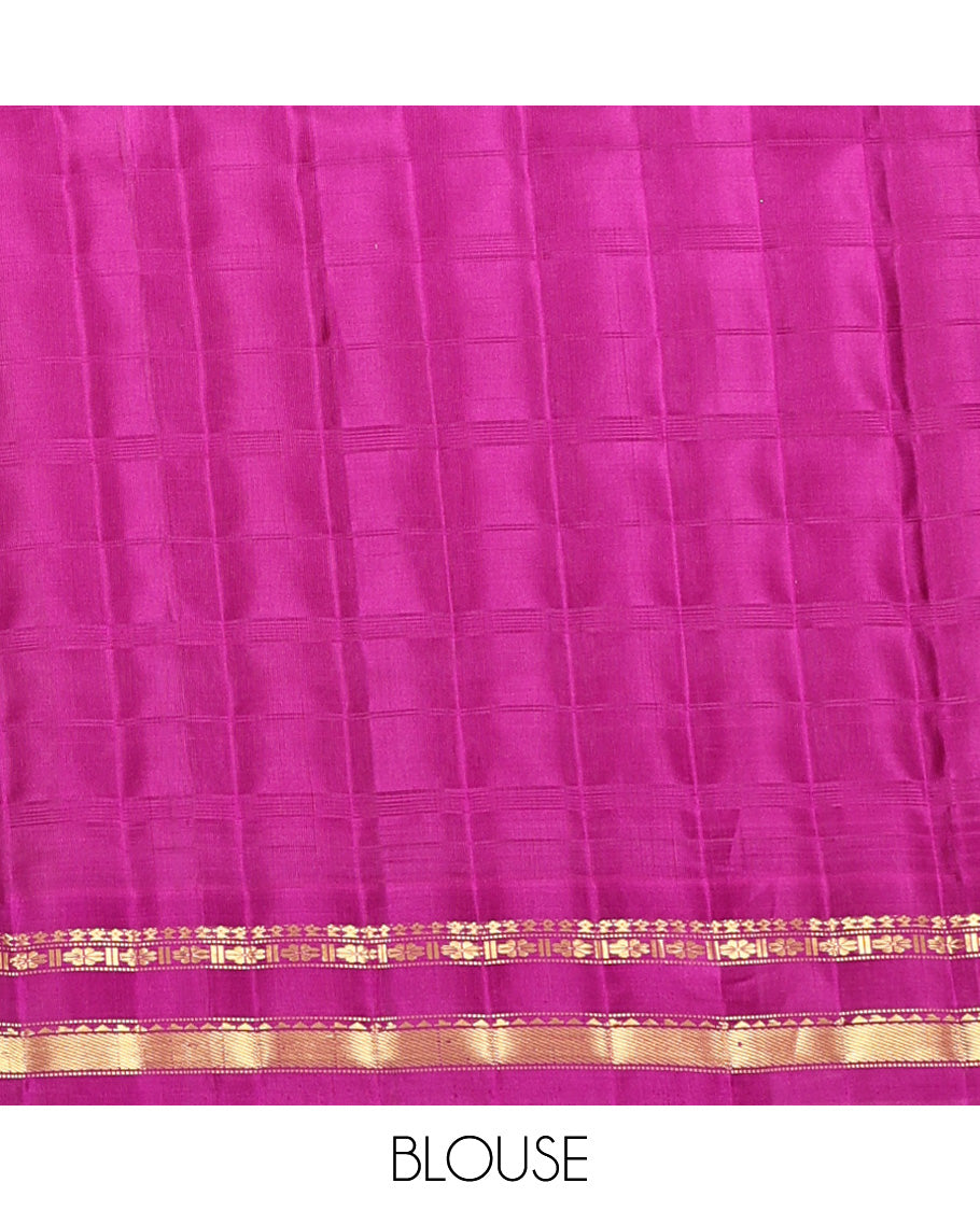 Yellow Gadwal Silk Saree