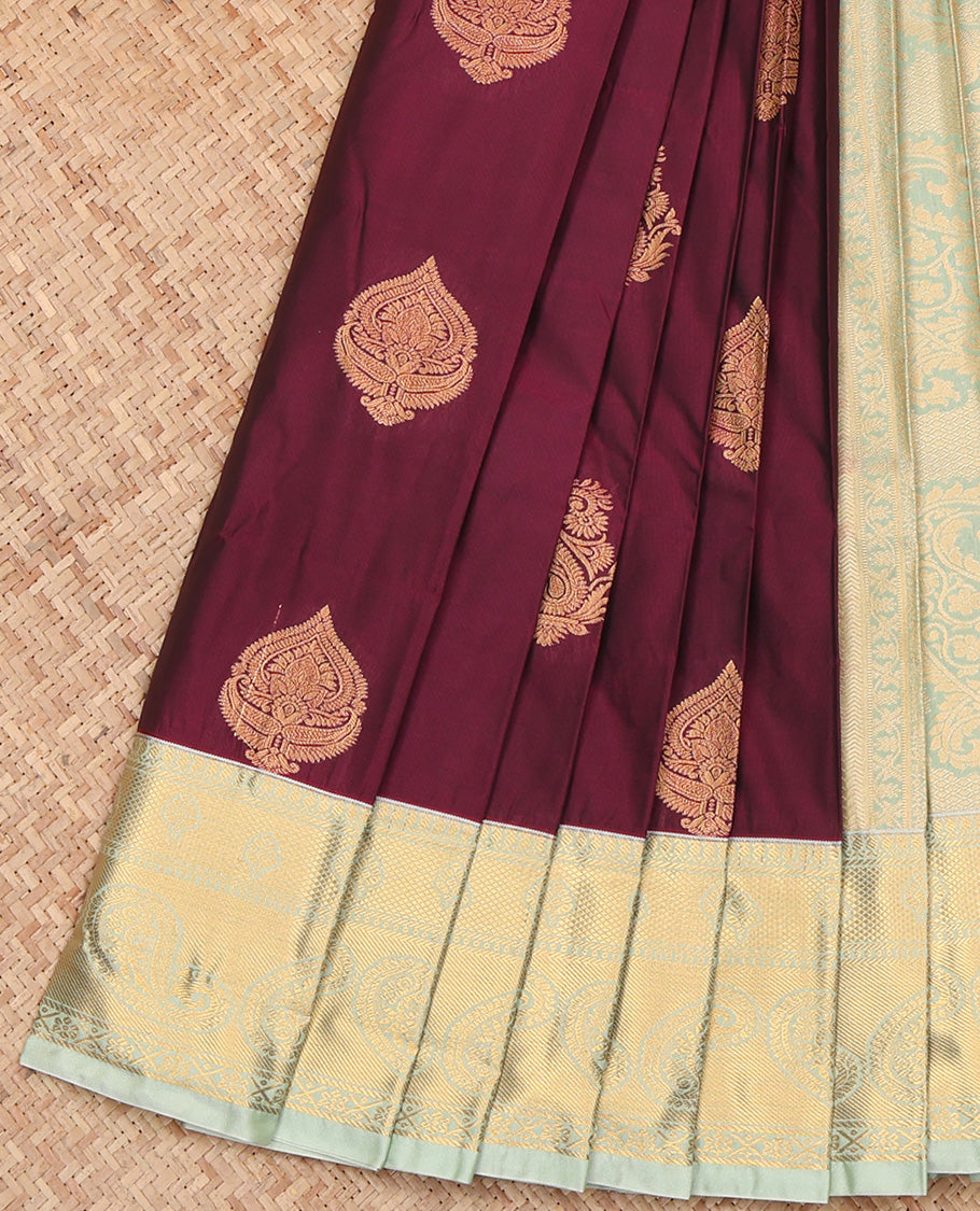 Burgundy Budget Silk Saree