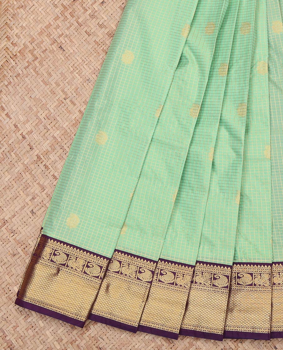 Turquoise Budget Silk Saree