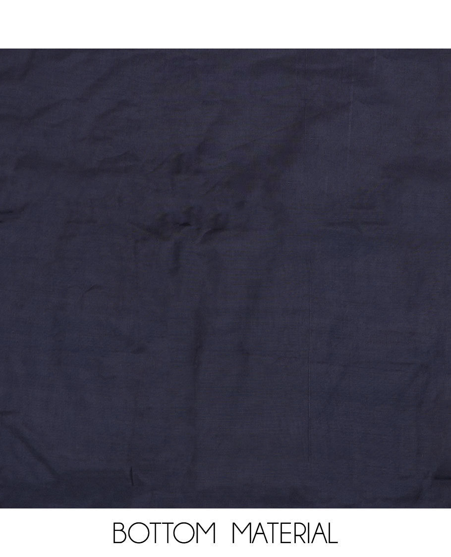 Elephant grey material chudidar set, abstract printed with mirror work embroidered top, plain bottom and abstract printed dupatta