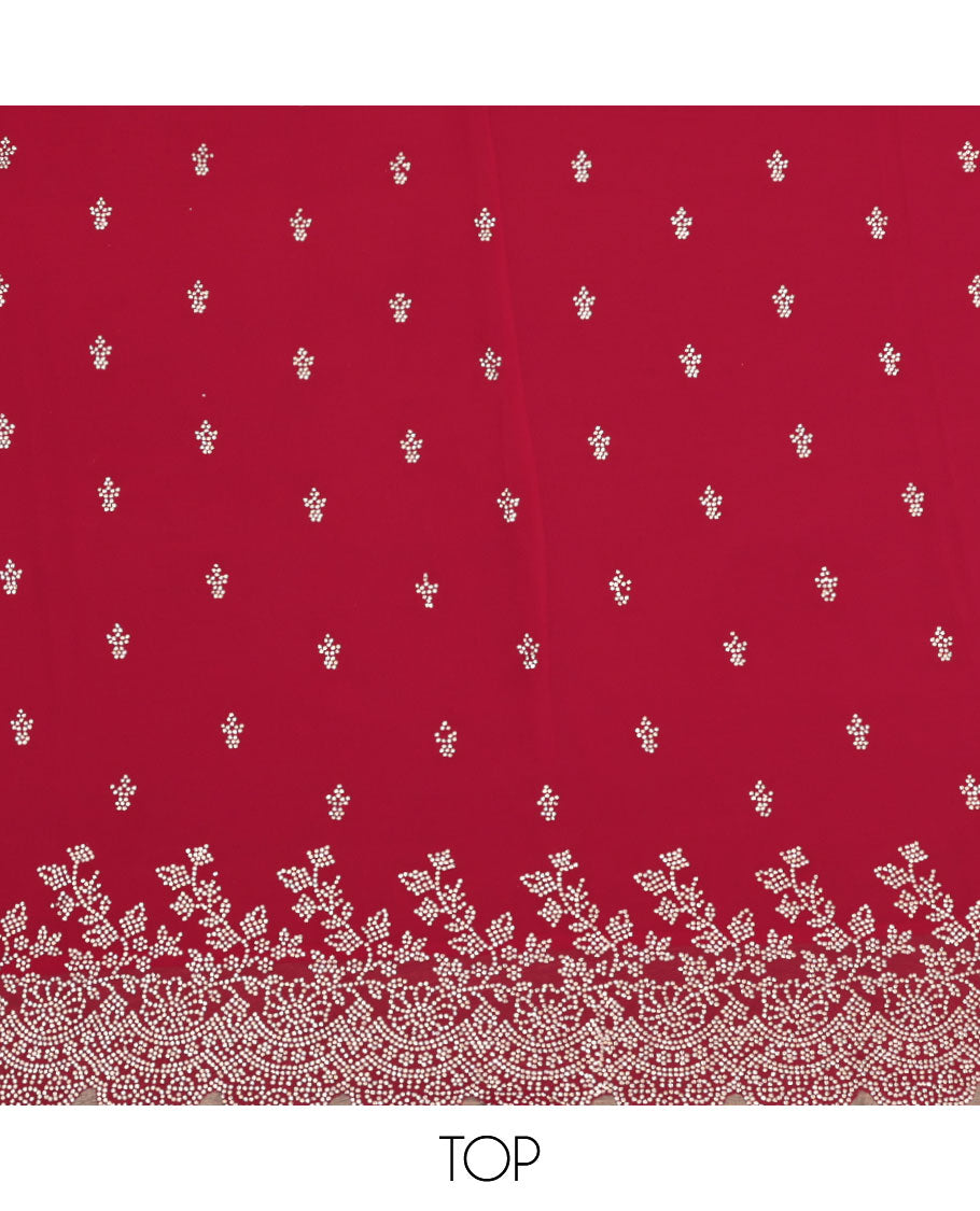 Red Georgette Material Chudidar Set