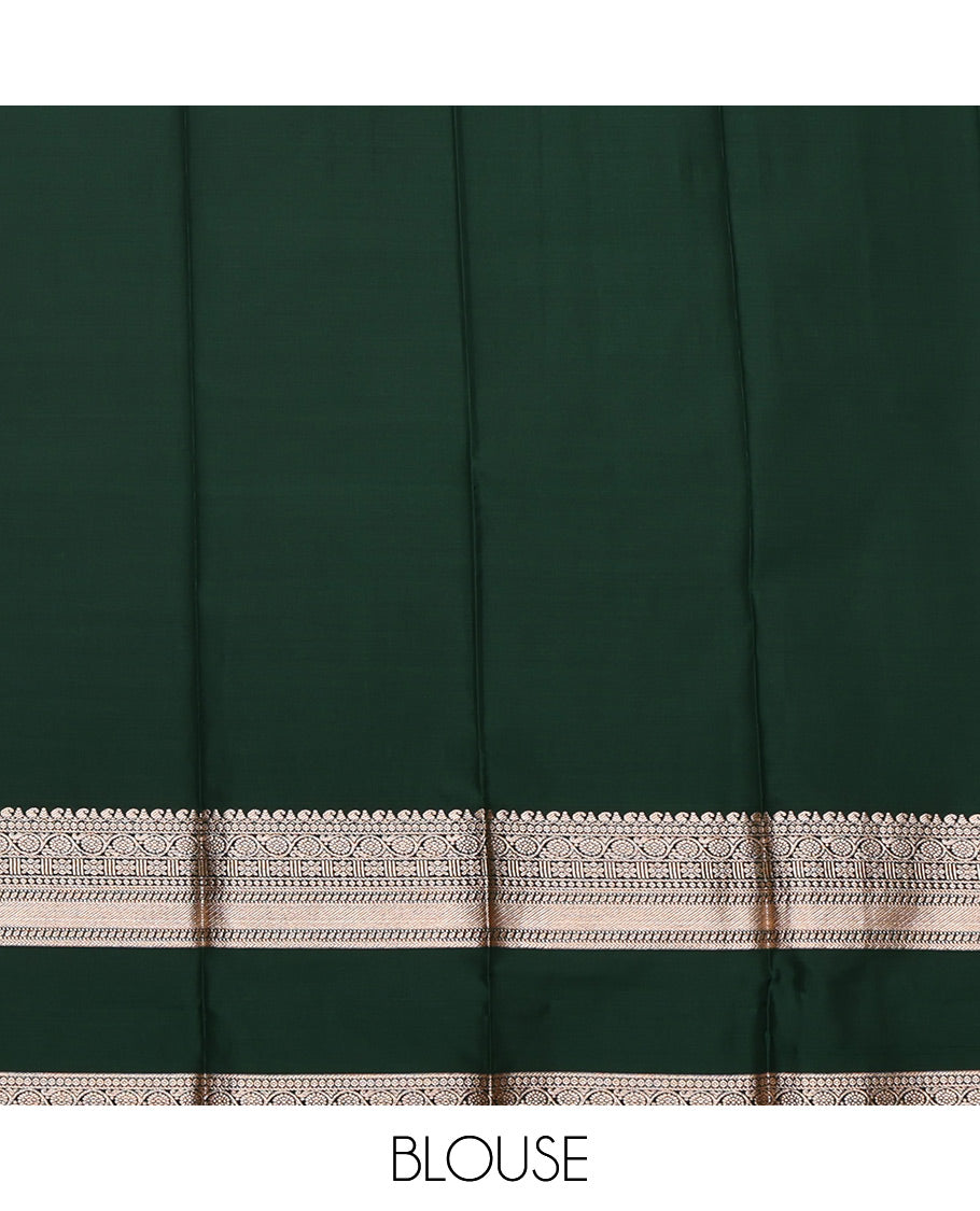Sky Blue Budget Silk Saree, Beautified with Zari Designs All Over Its Body, Complemented by a Contrast Traditional Zari Design Rettai Pettu Border, Intricate Pallu, and Paired with a Contrast Blouse