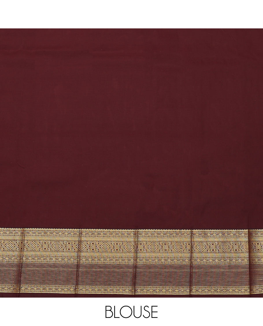 Pink Budget Silk Saree, Beautified with Buttas All Over Its Body, Complemented by a Contrast Traditional Zari Design Border, Pallu of Jaal Designs, and Paired with a Contrast Blouse