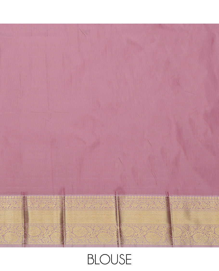 Yellow Budget Silk Saree, Sparsely Woven with Zari Butta Enclosed Checks on Its Body, Complemented by a Contrast Traditional Zari Design Border, Grandly Decked Up Pallu, and Paired with a Contrast Blouse