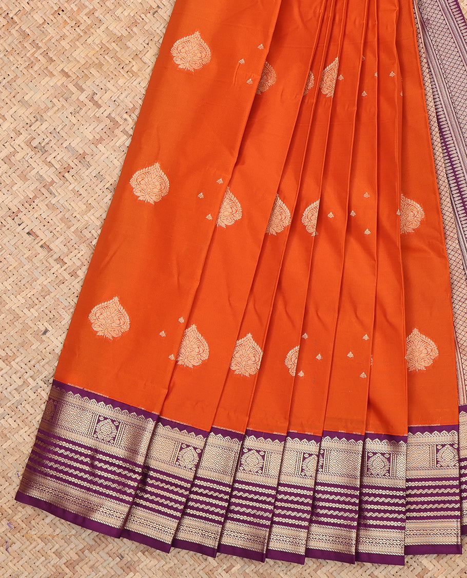 Orange Budget Silk Saree
