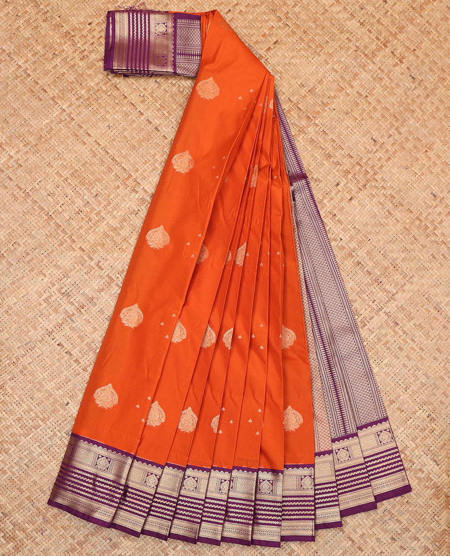 Orange Budget Silk Saree