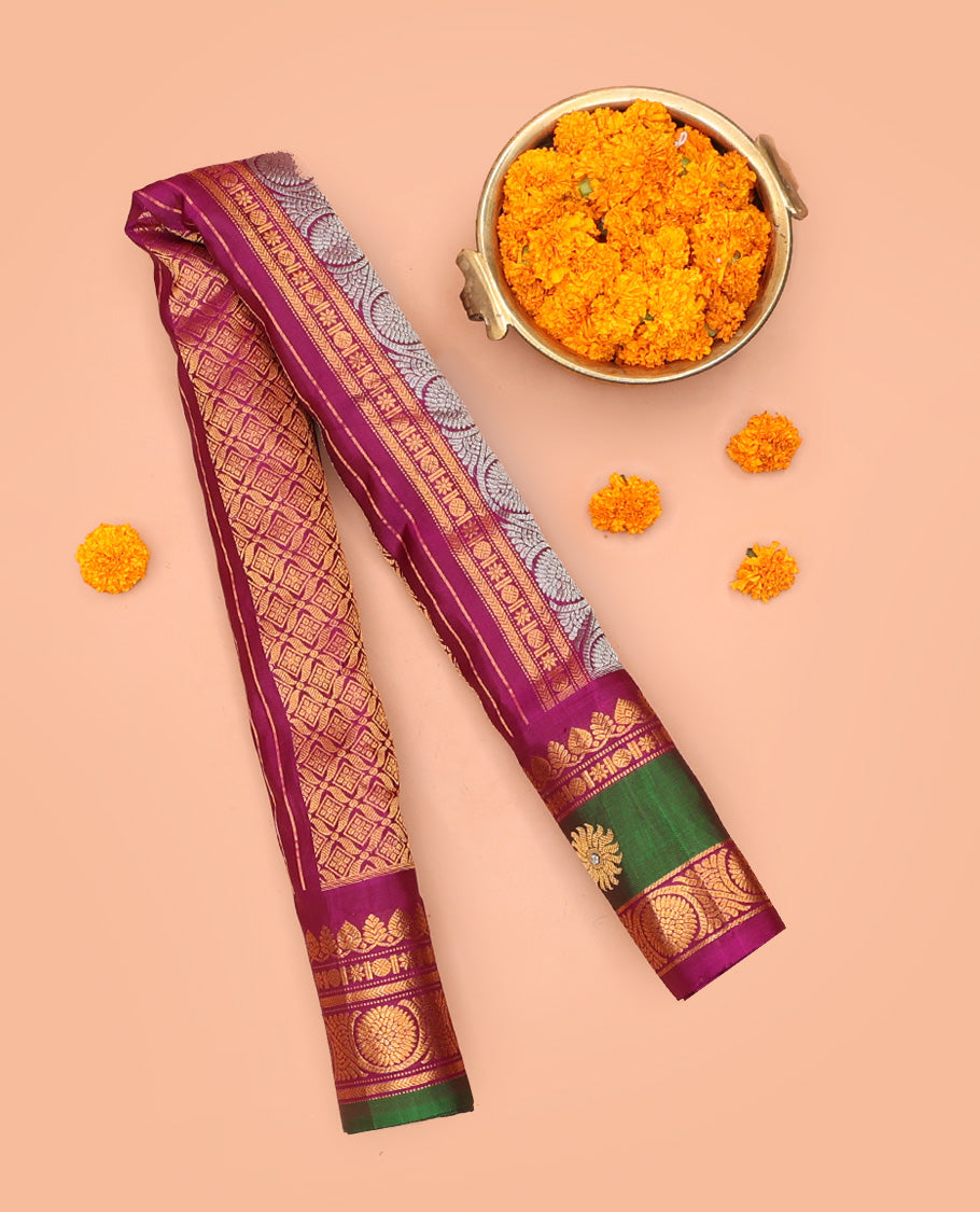 Green Gadwal Silk Saree
