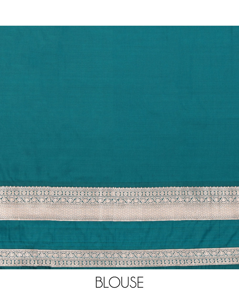 Maroon Budget Silk Saree, Decorated with Zari Buttas, Complemented by Contrast Traditional Rettai Pettu Border, Grand Pallu and a Contrast Blouse