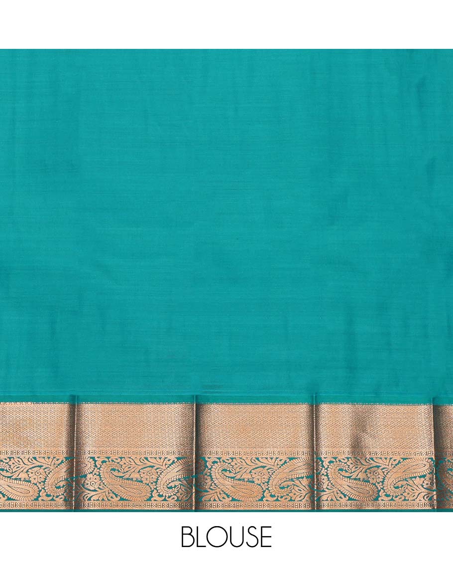 Pink Budget Silk Saree, Ornamented with Jacquard Design, Complemented by a Contrast Traditional Zari Border, Grand Pallu, and a Contrast Blouse