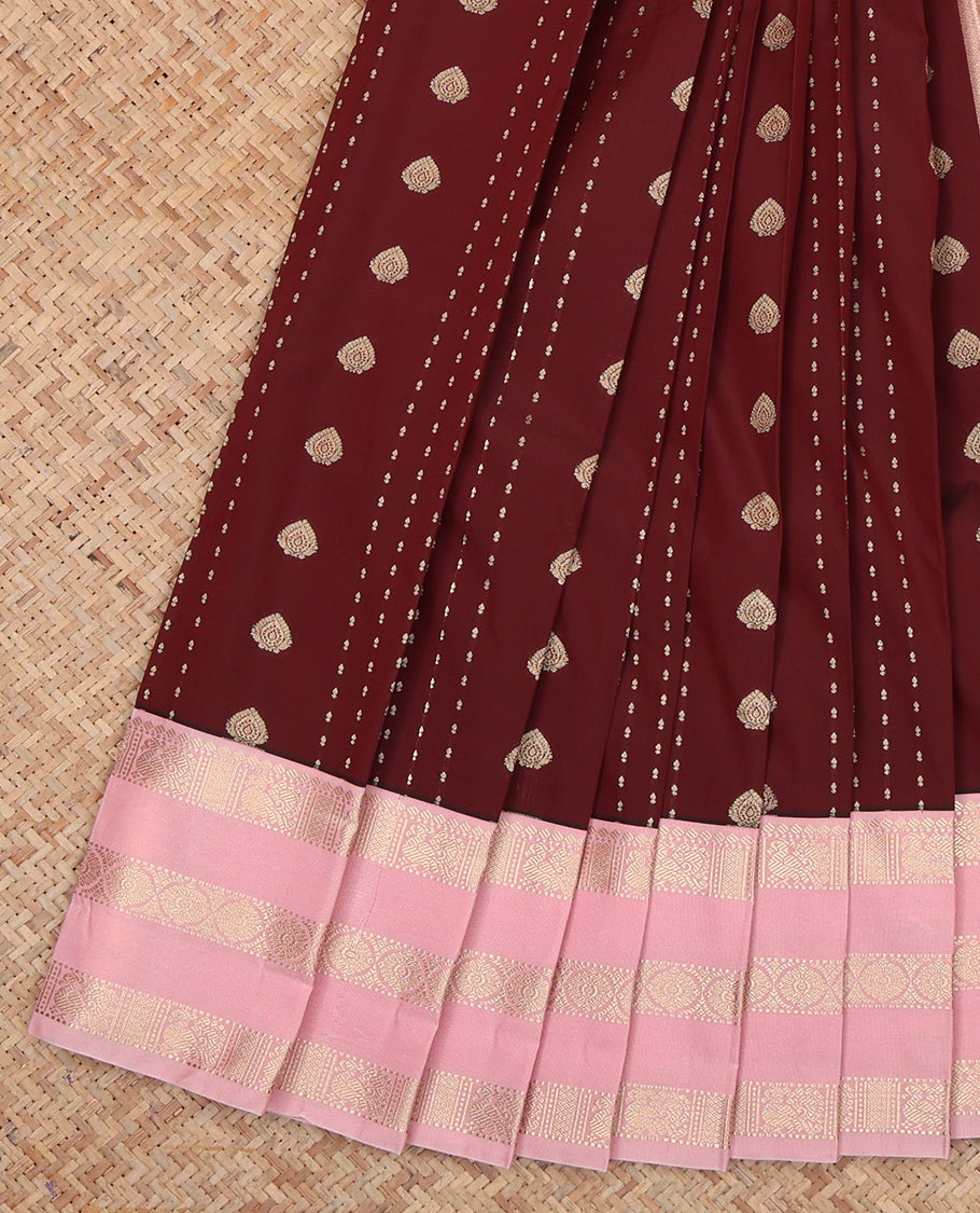 Maroon Budget Silk Saree