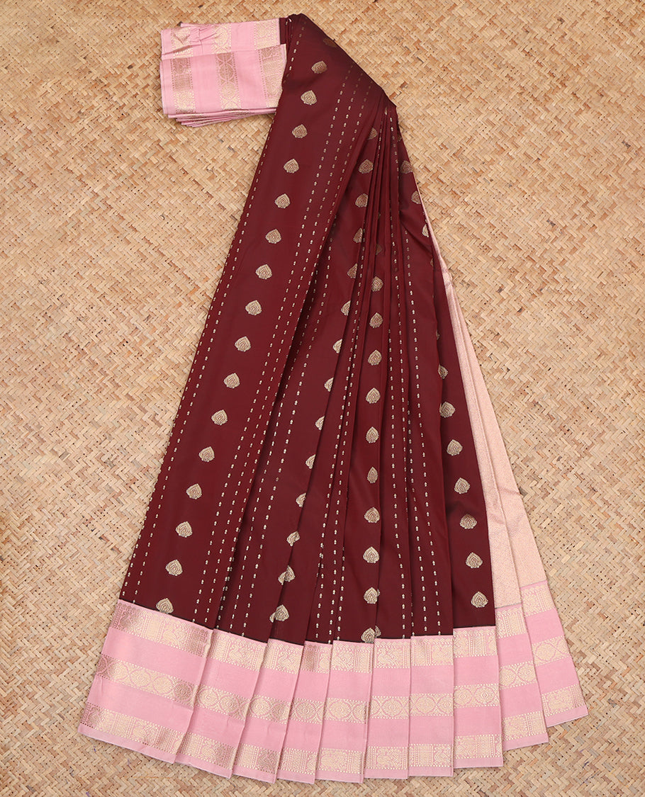 Maroon Budget Silk Saree
