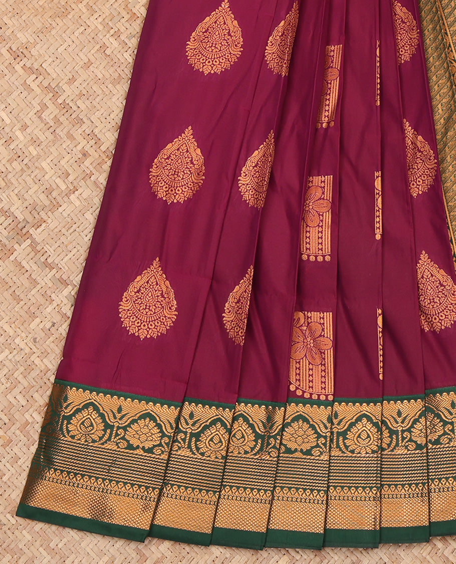 Maroon Budget Silk Saree